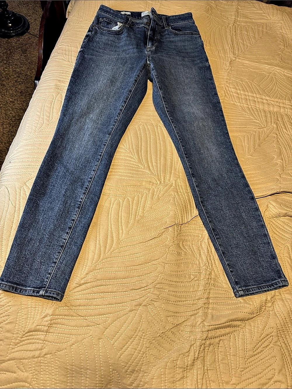LOFT Curvy Skinny Jeans Blue Skinny Jeans Waist 4